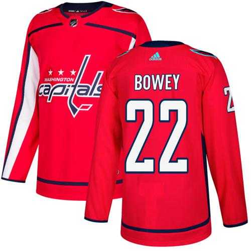 Men's Adidas Washington Capitals #22 Madison Bowey Red Home Authentic Stitched NHL Jersey