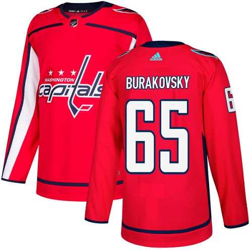 Men's Adidas Washington Capitals #65 Andre Burakovsky Red Home Authentic Stitched NHL Jersey