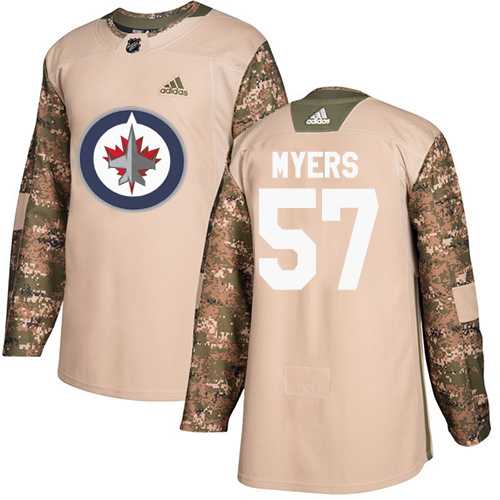 Men's Adidas Winnipeg Jets #57 Tyler Myers Camo Authentic 2017 Veterans Day Stitched NHL Jersey