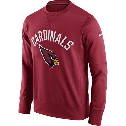 Men's Arizona Cardinals Nike Cardinal Sideline Circuit Performance Sweatshirt