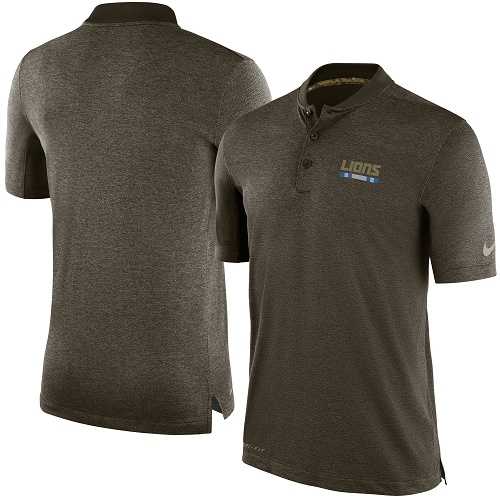 Men's Detroit Lions Nike Olive Salute to Service Sideline Polo T-Shirt