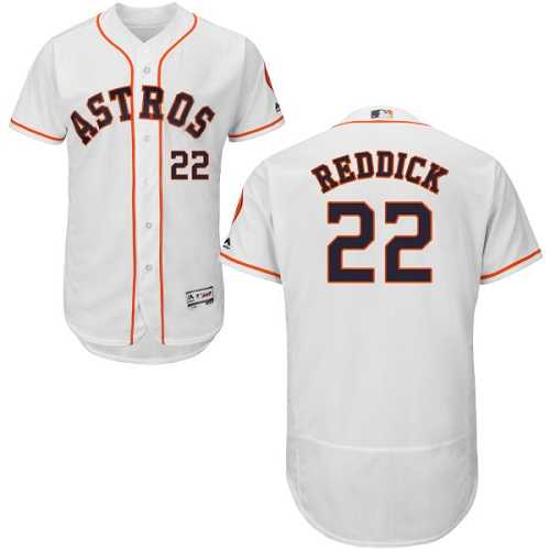 Men's Houston Astros #22 Josh Reddick White Flexbase Authentic Collection Stitched MLB Jersey