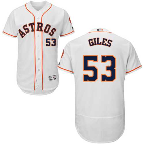Men's Houston Astros #53 Ken Giles White Flexbase Authentic Collection Stitched MLB Jersey