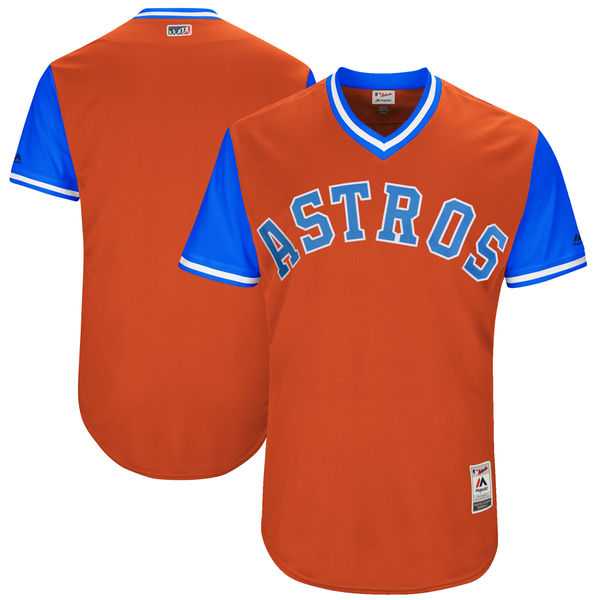 Men's Houston Astros Customized Orange 2017 Little League World Series Players Weekend Jersey