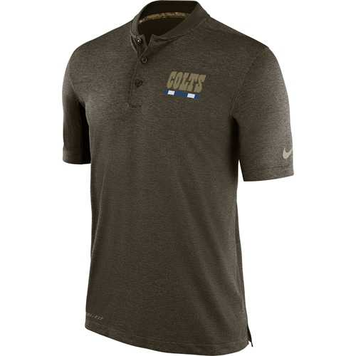 Men's Indianapolis Colts Nike Olive Salute to Service Sideline Polo T-Shirt