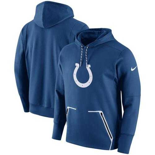 Men's Indianapolis Colts Nike Royal Champ Drive Vapor Speed Performance Pullover Hoodie