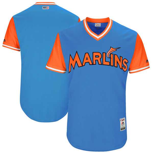 Men's Miami Marlins Customized Royal 2017 Little League World Series Players Weekend Jersey