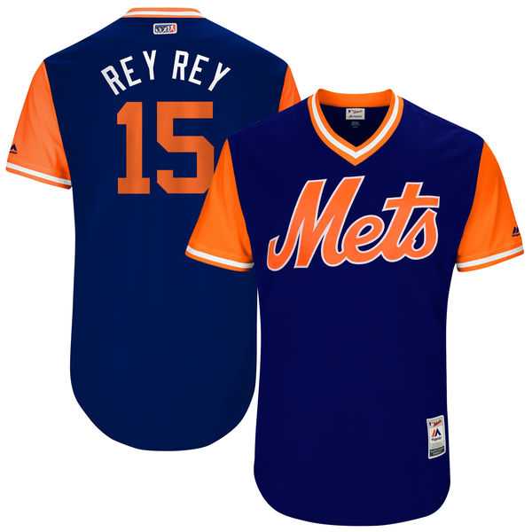 Men's New York Mets #15 Matt Reynolds Rey Rey Majestic Royal 2017 Little League World Series Players Weekend Jersey
