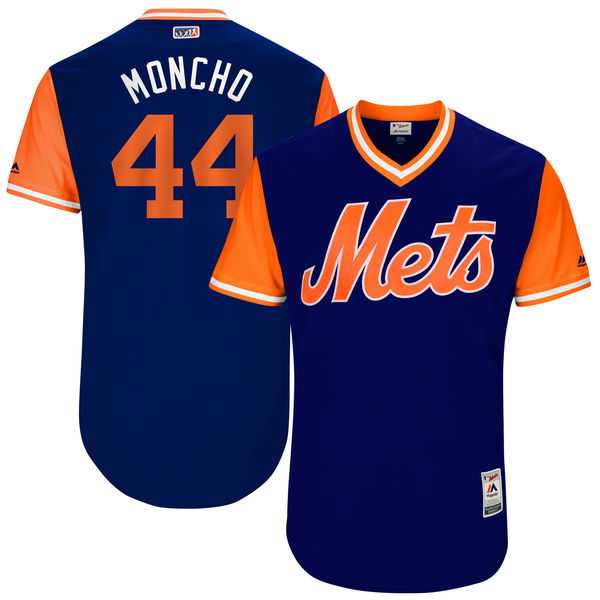 Men's New York Mets #44 Rene Rivera Moncho Majestic Royal 2017 Little League World Series Players Weekend Jersey