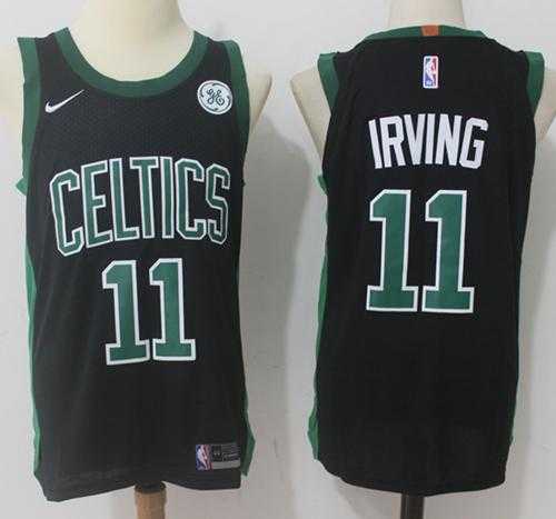 Men's Nike Boston Celtics #11 Kyrie Irving Black NBA Swingman Statement Edition Jersey