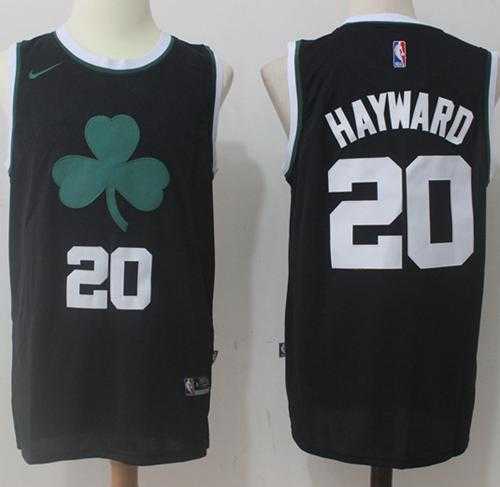 Men's Nike Boston Celtics #20 Gordon Hayward Black Fashion Stitched NBA Swingman Jersey