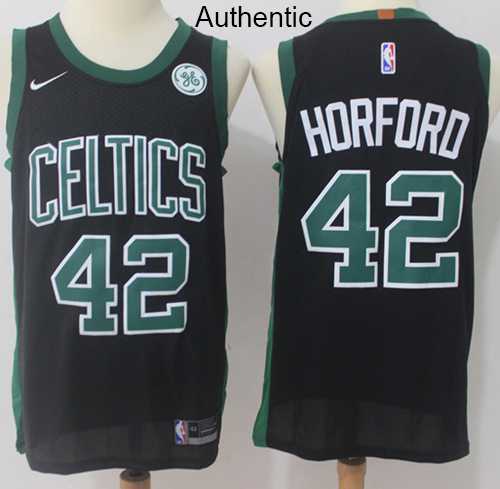Men's Nike Boston Celtics #42 Al Horford Black NBA Authentic Statement Edition Jersey