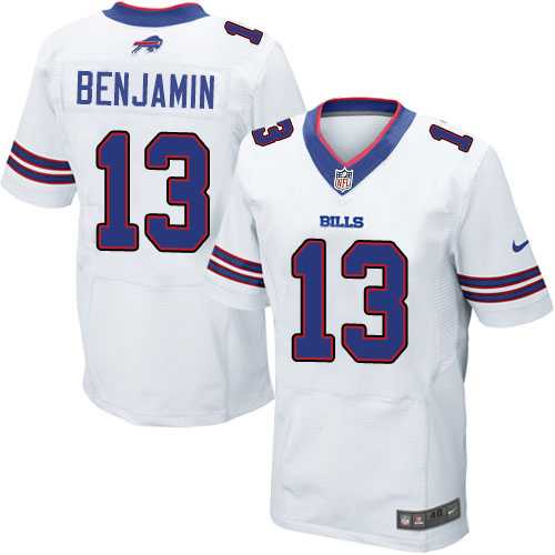 Men's Nike Buffalo Bills #13 Kelvin Benjamin White Stitched NFL New Elite Jersey