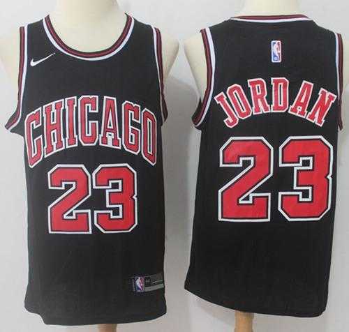 Men's Nike Chicago Bulls #23 Michael Jordan Black NBA Swingman Statement Edition Jersey