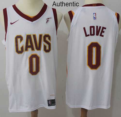 Men's Nike Cleveland Cavaliers #0 Kevin Love White NBA Authentic Association Edition Jersey