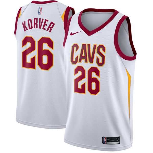 Men's Nike Cleveland Cavaliers #26 Kyle Korver White NBA Swingman Association Edition Jersey