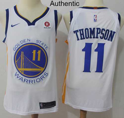 Men's Nike Golden State Warriors #11 Klay Thompson White NBA Authentic Association Edition Jersey