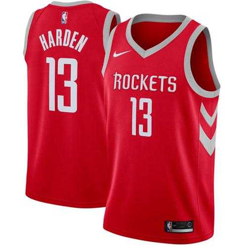 Men's Nike Houston Rockets #13 James Harden Red NBA Swingman Icon Edition Jersey