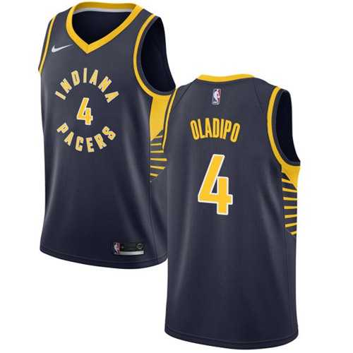 Men's Nike Indiana Pacers #4 Victor Oladipo Navy Blue NBA Swingman Icon Edition Jersey