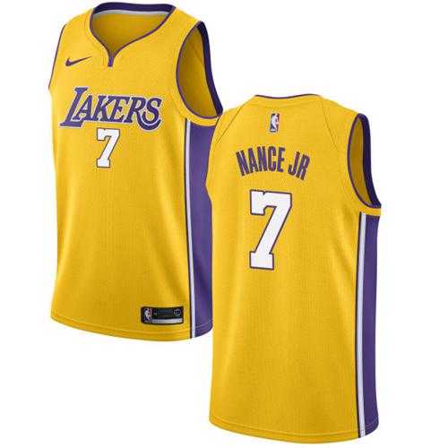 Men's Nike Los Angeles Lakers #7 Larry Nance Gold Stitched NBA Swingman Jersey