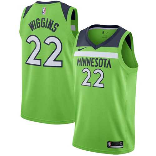 Men's Nike Minnesota Timberwolves #22 Andrew Wiggins Green NBA Swingman Statement Edition Jersey