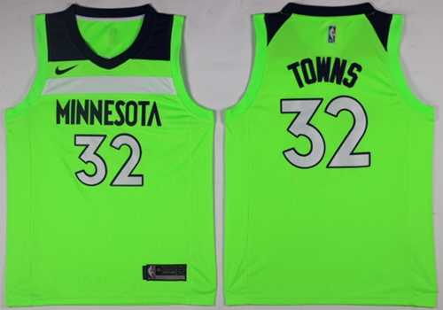 Men's Nike Minnesota Timberwolves #32 Karl-Anthony Towns Green NBA Swingman Jersey