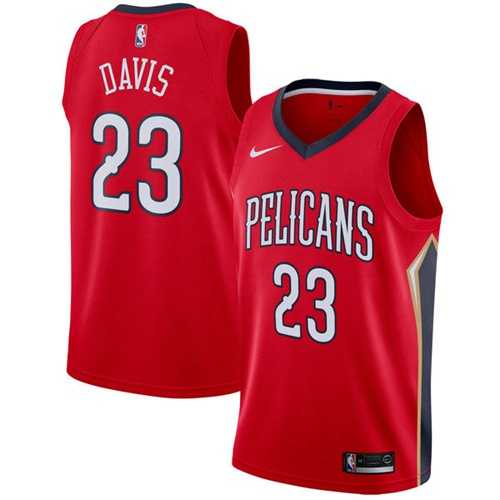 Men's Nike New Orleans Pelicans #23 Anthony Davis Red NBA Swingman Statement Edition Jersey
