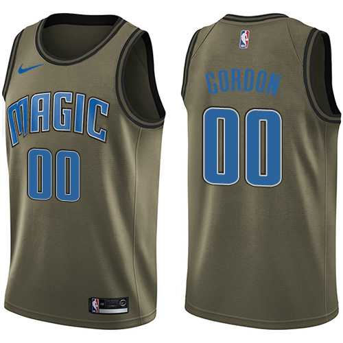 Men's Nike Orlando Magic #00 Aaron Gordon Green Salute to Service NBA Swingman Jersey