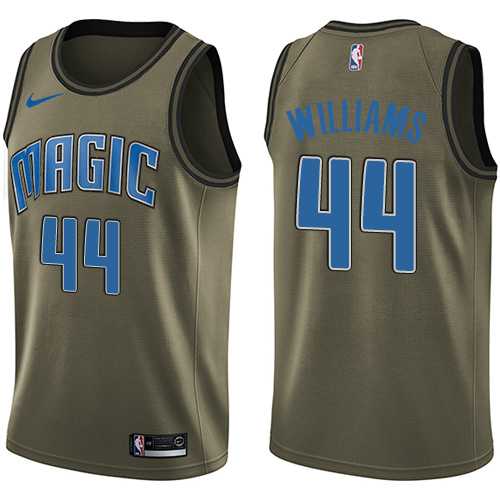 Men's Nike Orlando Magic #44 Jason Williams Green Salute to Service NBA Swingman Jersey