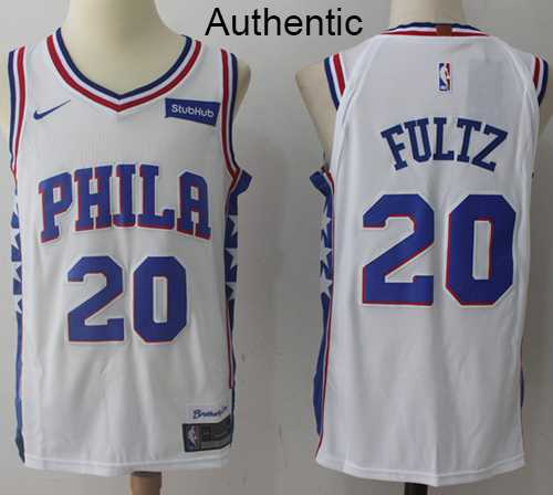 Men's Nike Philadelphia 76ers #20 Markelle Fultz White NBA Authentic Association Edition Jersey