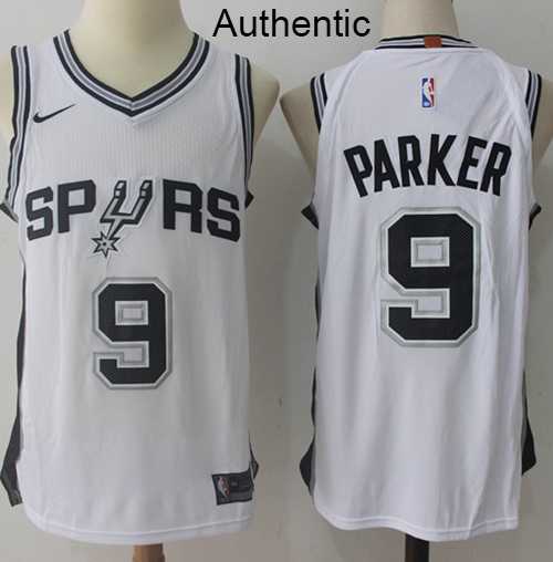 Men's Nike San Antonio Spurs #9 Tony Parker White NBA Authentic Association Edition Jersey