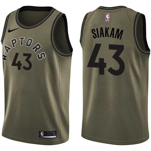 Men's Nike Toronto Raptors #43 Pascal Siakam Green Salute to Service NBA Swingman Jersey