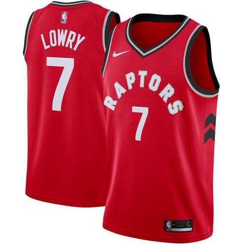 Men's Nike Toronto Raptors #7 Kyle Lowry Red NBA Swingman Icon Edition Jersey