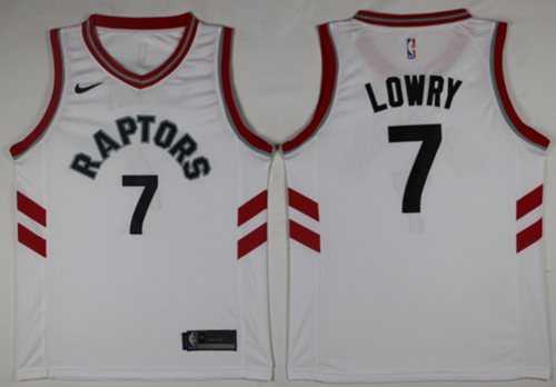 Men's Nike Toronto Raptors #7 Kyle Lowry White Association Edition NBA Swingman Jersey