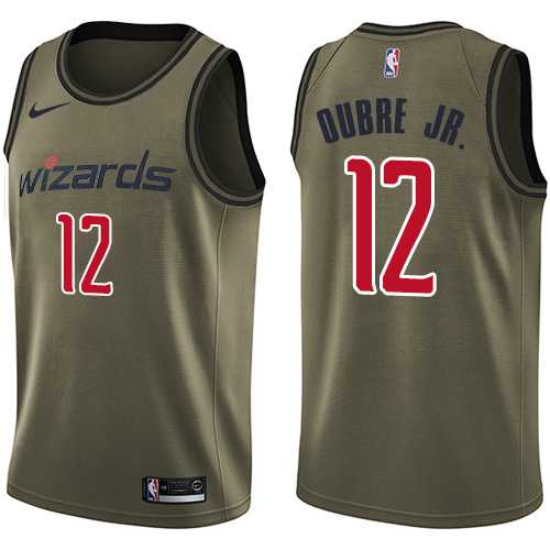 Men's Nike Washington Wizards #12 Kelly Oubre Jr. Green Salute to Service NBA Swingman Jersey