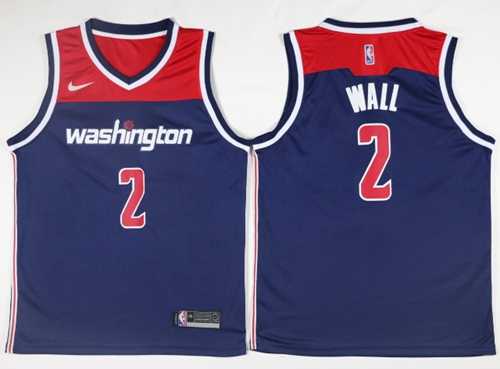 Men's Nike Washington Wizards #2 John Wall Navy Blue NBA Swingman Statement Edition Jersey