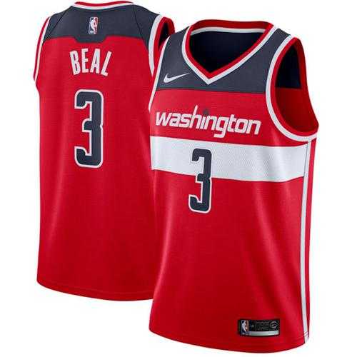 Men's Nike Washington Wizards #3 Bradley Beal Red Stitched NBA Swingman Jersey