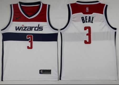 Men's Nike Washington Wizards #3 Bradley Beal White Association Edition NBA Swingman Jersey