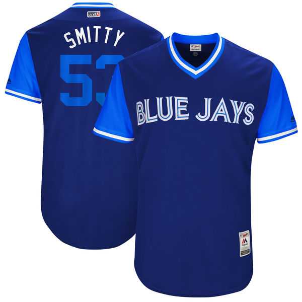 Men's Toronto Blue Jays #53 Chris Smith Smitty Majestic Royal 2017 Little League World Series Players Weekend Jersey