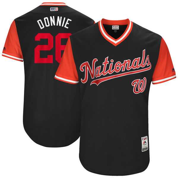 Men's Washington Nationals #26 Adam Lind Donnie Majestic Navy 2017 Little League World Series Players Weekend Jersey