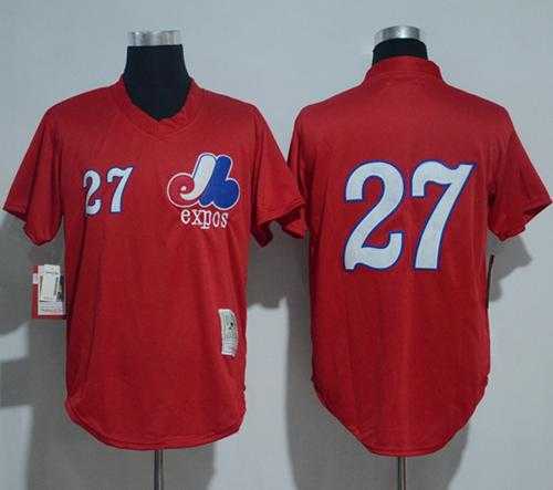 Mitchell And Ness 1989 Montreal Expos #27 Vladimir Guerrero Red Throwback Stitched MLB