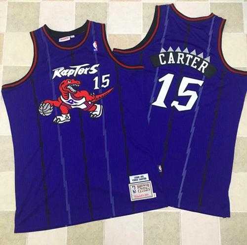 Mitchell And Ness Toronto Raptors #15 Vince Carter Purple Throwback Stitched NBA