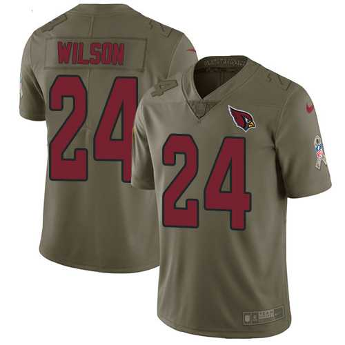 Nike Arizona Cardinals #24 Adrian Wilson Olive Men's Stitched NFL Limited 2017 Salute to Service Jersey
