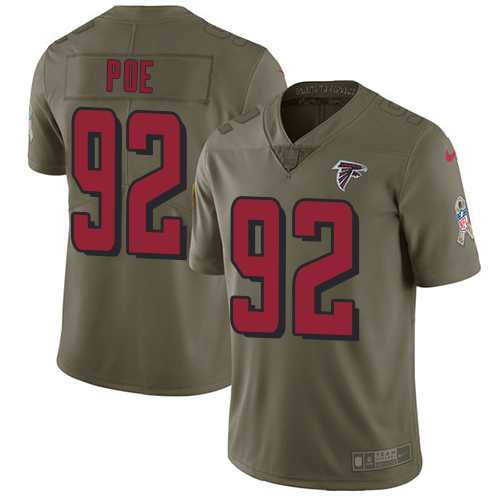 Nike Atlanta Falcons #92 Dontari Poe Olive Men's Stitched NFL Limited 2017 Salute To Service Jersey