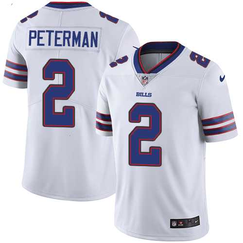 Nike Buffalo Bills #2 Nathan Peterman White Men's Stitched NFL Vapor Untouchable Limited Jersey