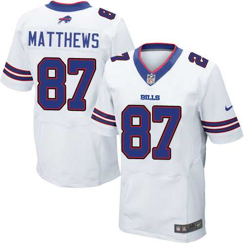 Nike Buffalo Bills #87 Jordan Matthews White Men's Stitched NFL New Elite Jersey