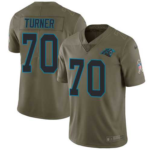 Nike Carolina Panthers #70 Trai Turner Olive Men's Stitched NFL Limited 2017 Salute To Service Jersey