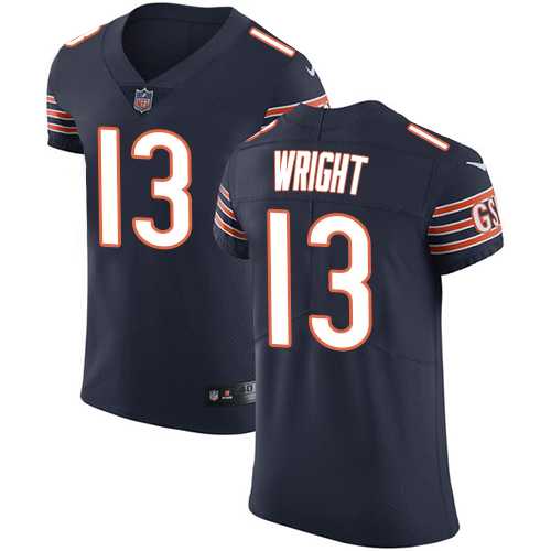 Nike Chicago Bears #13 Kendall Wright Navy Blue Team Color Men's Stitched NFL Vapor Untouchable Elite Jersey