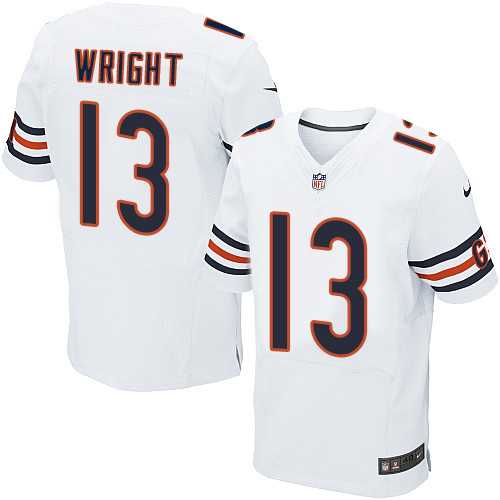 Nike Chicago Bears #13 Kendall Wright White Men's Stitched NFL Elite Jersey