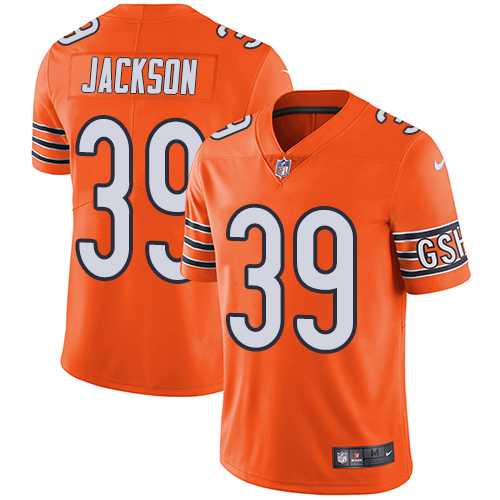 Nike Chicago Bears #39 Eddie Jackson Orange Men's Stitched NFL Limited Rush Jersey